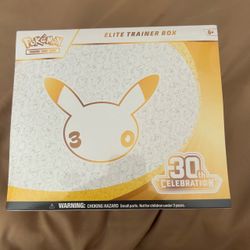 New factory sealed Pokemon 30th Anniversary Celebration Elite Trainer Box ETB