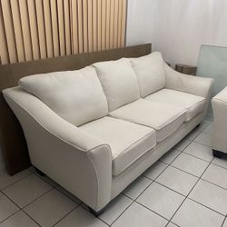 White Couch Sofa 