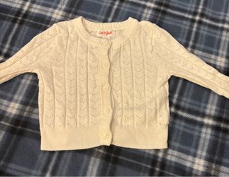 Cat & Jack Baby Girl Cardigan – White, Size 12M