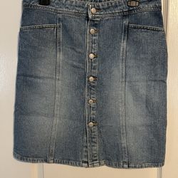 Vintage Y2K Old Navy Light Blue Denim Button-front Skirt