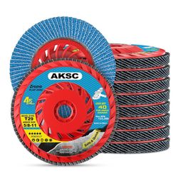 Flap Discs, No Tools Installation 40 Grit 4 1/2 x 5/8-11 Inches Flap Sanding Disc for Angle Grinder, Zirconia Grinding Wheel for Metal Sanding, Type 2
