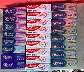 Colgate and Crest Toothpaste Medium