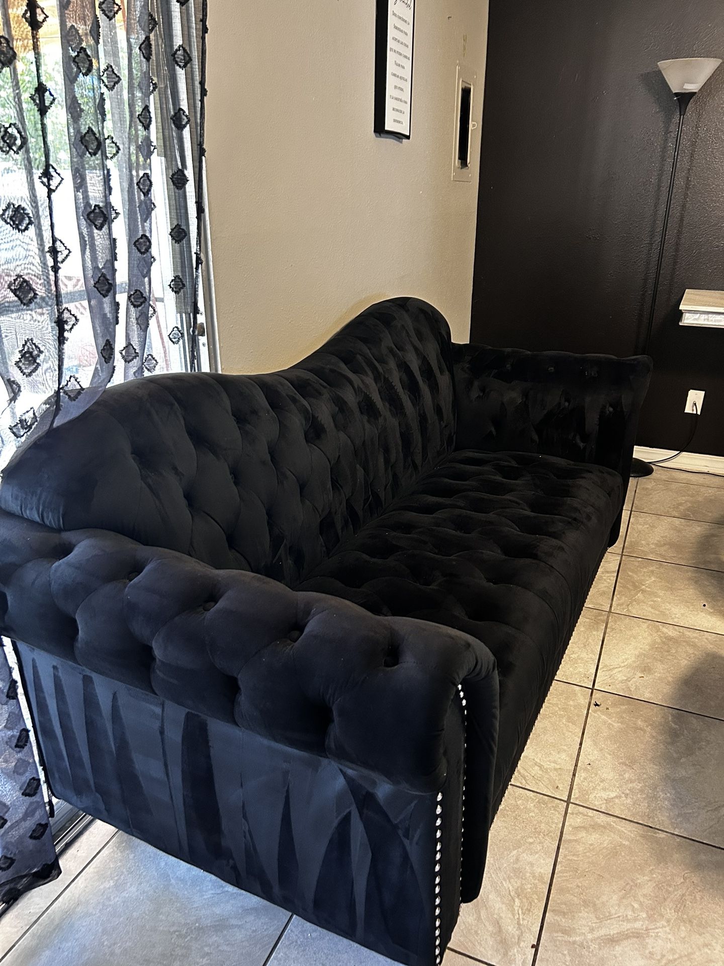 Black Suede Couches