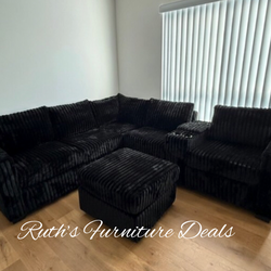 4-pc sectional sofa with ottoman