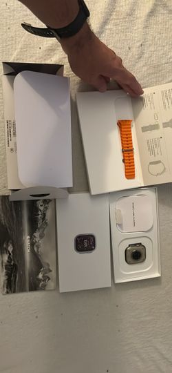 Brand new Apple watch ultra 3 49mm titanium orange ocean band brand new never used