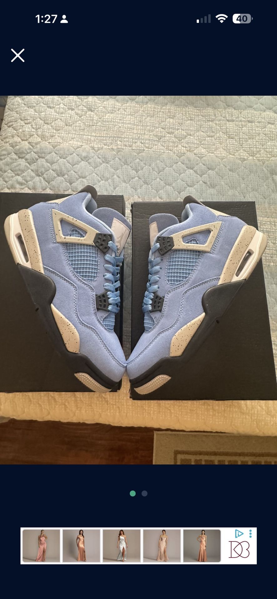 Jordan 4 UNC Sz 10.5