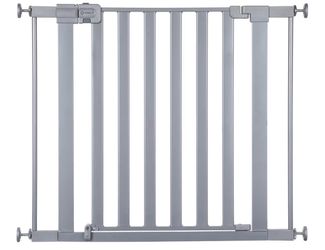 Safety 1st Walk Through Baby Gate with Door, Adjustable Pressure Mount Lift, Dog Gates, Fits 29"-38" Wide, 1-Pack, Silver