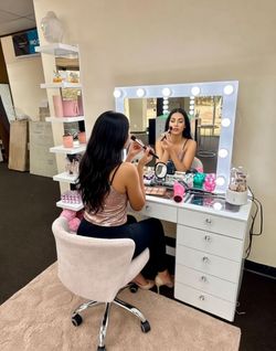 New Glass Top Make Up Vanity