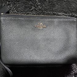 Black Coach wallet wristlet