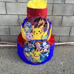 Pokemon Tower Pinata With Balls 