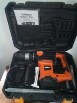 ShieldPro SDS-PLUS 1 1/4" Rotary Hammer Drill With Original Accessories, Owner's Manual In Protective Carry Case AB2105