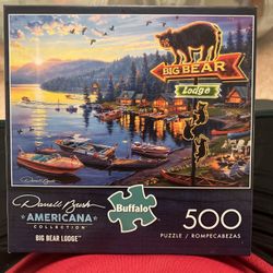 Buffalo Games - Darrell Bush - Big Bear Lodge - 500 Piece Jigsaw Puzzle #03710