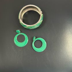 Bracelet And Post Back Earrings