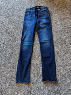 7 For All Mankind Men’s Straight Jeans in Dark Blue