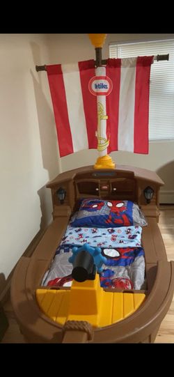 Little Tikes Pirate Ship Toddler Bed with Storage