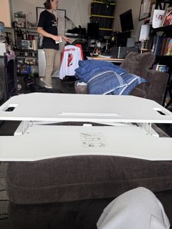 White Adjustable Standing Desk
