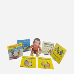 Curious George Book Set with Plush Toy