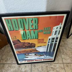 Framed Hoover Dam Poster 