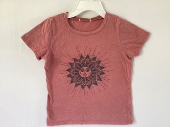 Celestial Sun Graphic Tee for Girls Sz 10/12