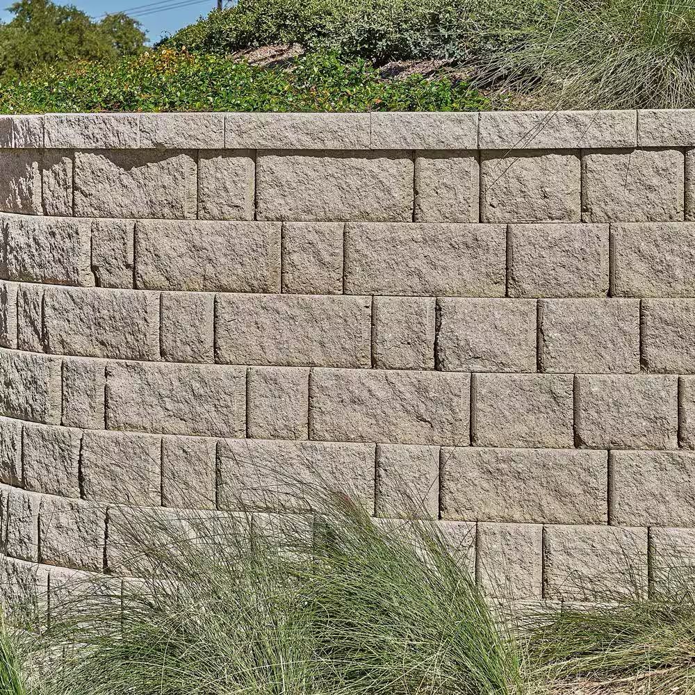 8-in H x 18-in L x 12-in D Concrete Retaining wall block