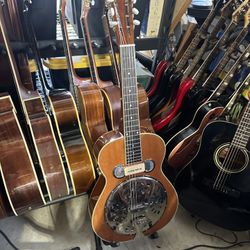 Regal Square Neck Resonator Acoustic Electric Guitar.