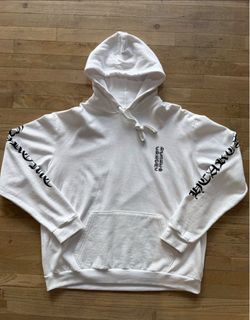Chrome Hearts White Vertical Logo Hoodie