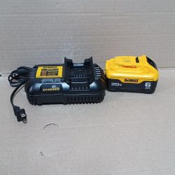 DeWalt Battery  6.0 And Rapid Charger 20 Vts 