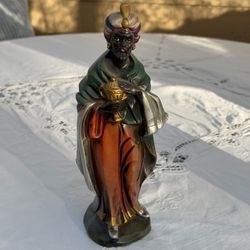 Vintage Japan Nativity King Balthazar Wise Man Magi Figurine 9.5” Hand Painted