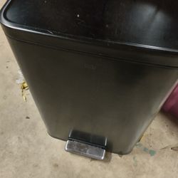 Black Metal Trash Can