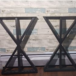 Set of Black Metal Table Legs. Perfect For Office Desks, Coffee Tables, or Bedroom End Tables. 28" High