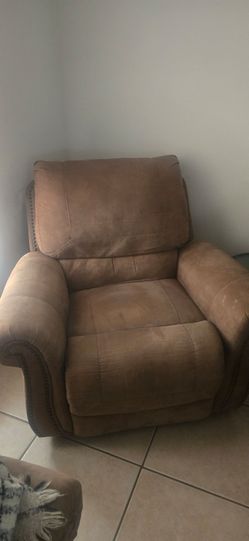Tan Fabric Recliner Chair
