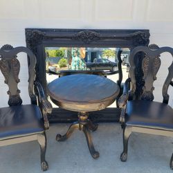 Table And Chair Set With Mirror