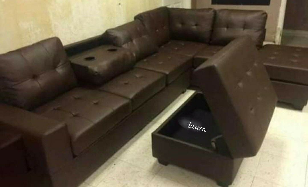 
🌇ASK DISCOUNT COUPOn<New Furnitures sofa loveseat living room set sleeper couch daybed <
Heights Brown Sectional With Ottoman 