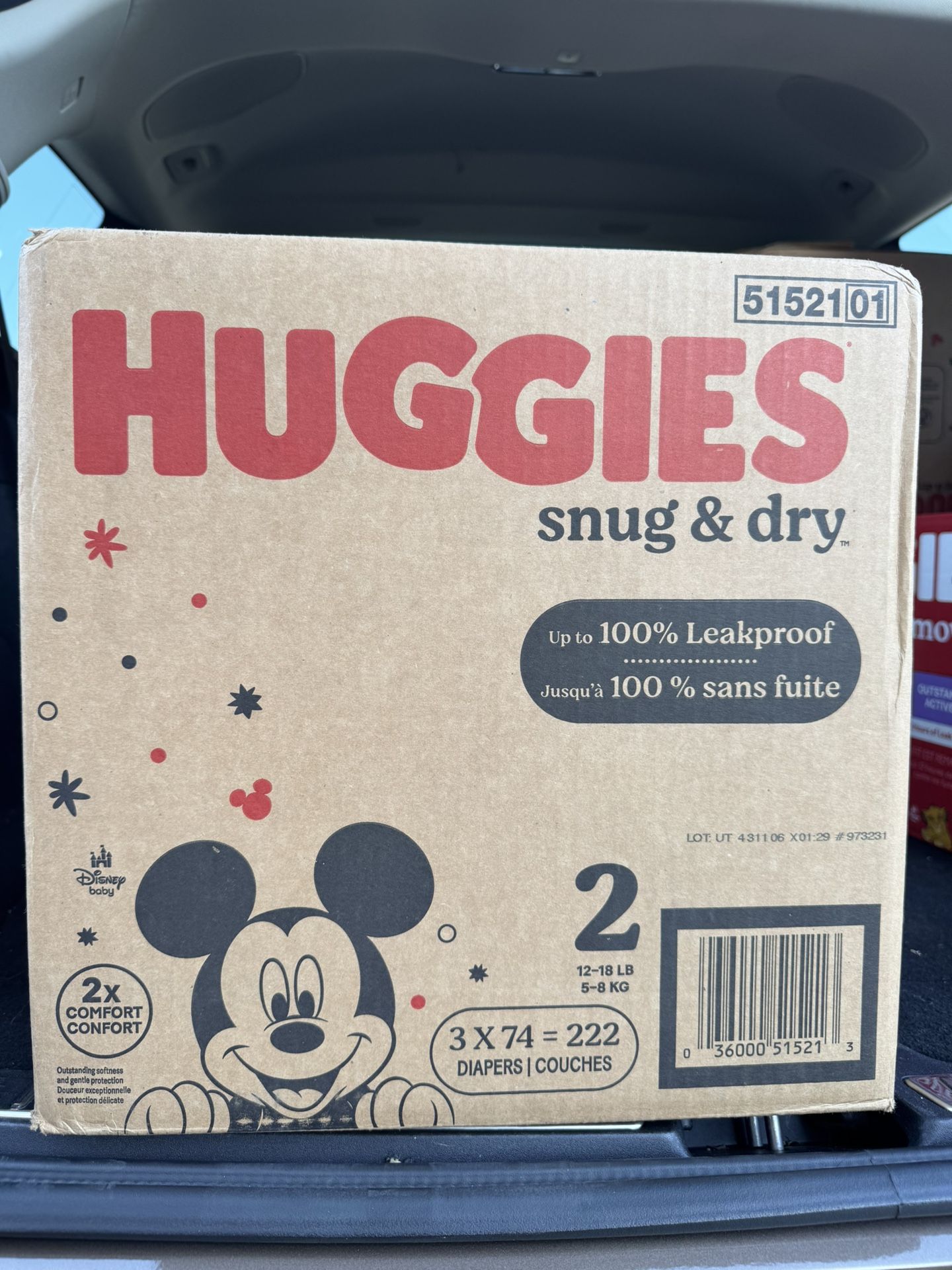 Huggies Snug & Dry Size 2, Total Of 222 Diapers