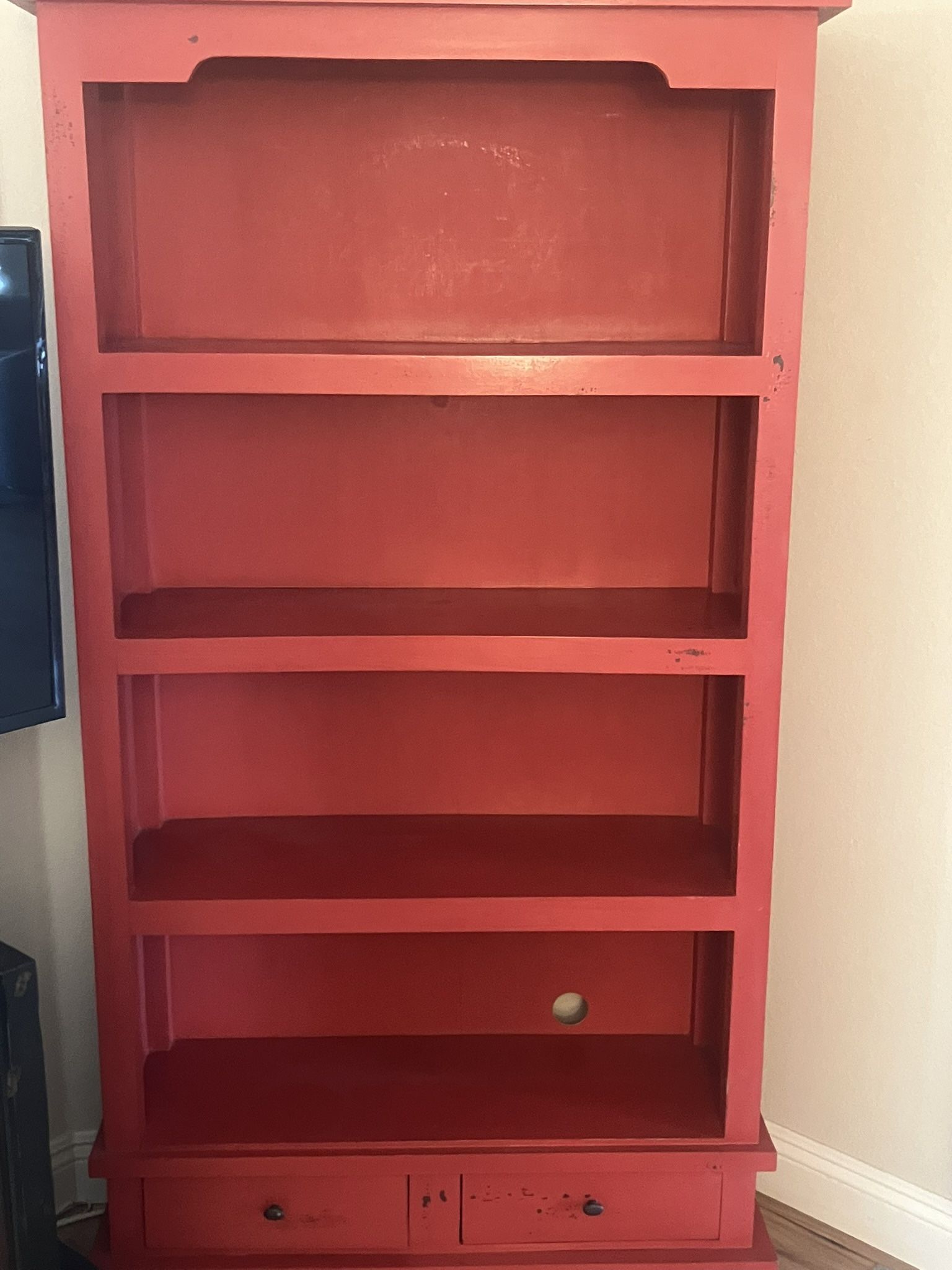 Cute Red Bookshelve