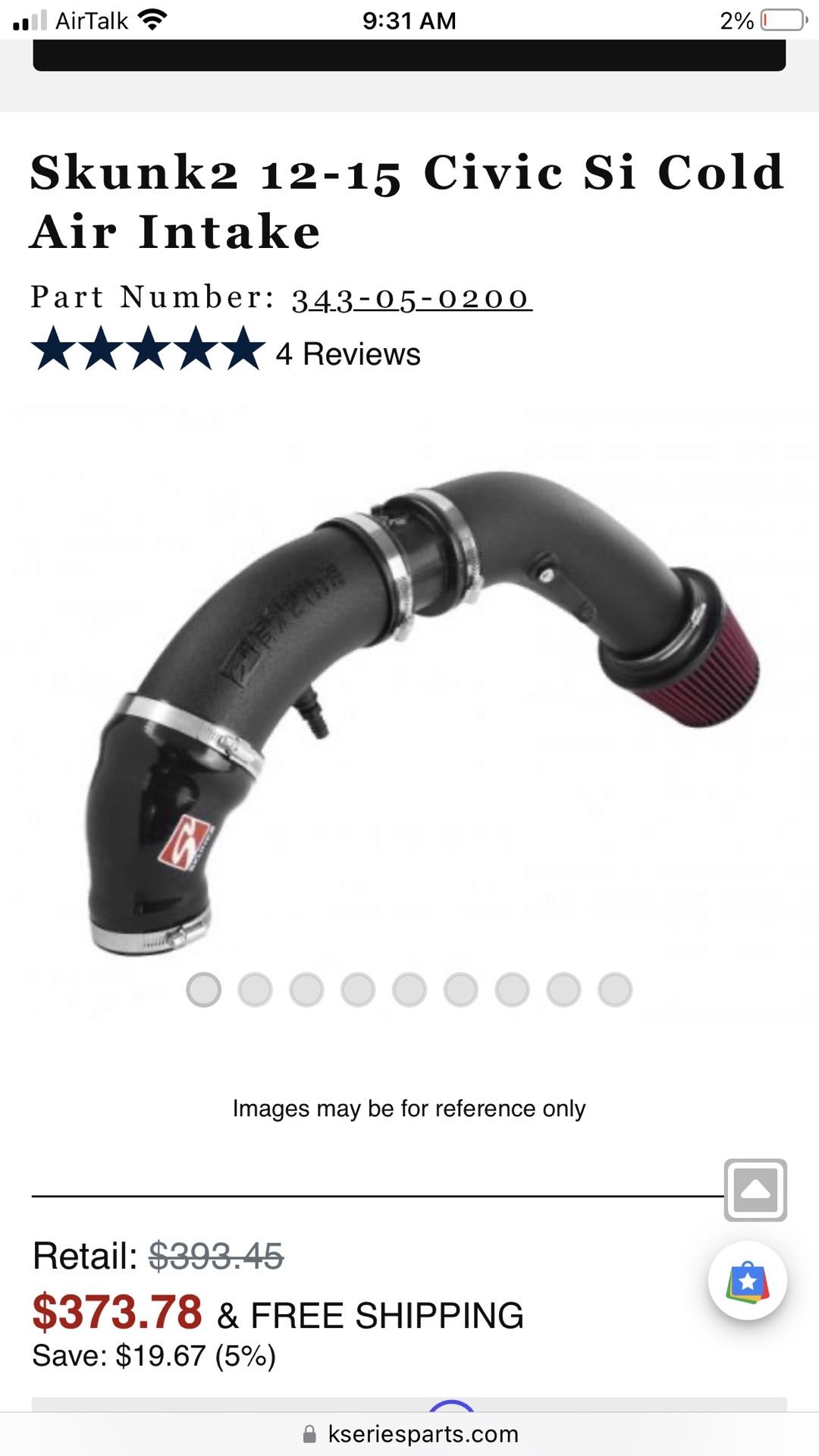 Stunk2 Racing Performance Cold Air Intake