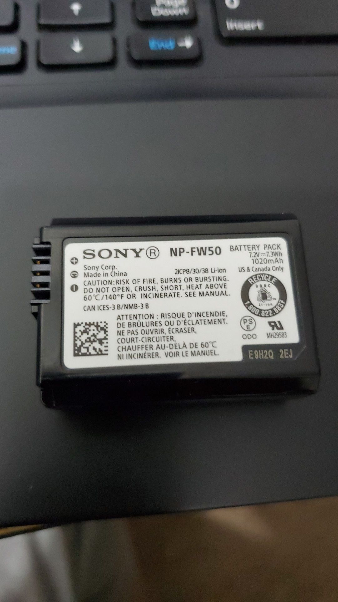 Sony original battery (NP-FW50)