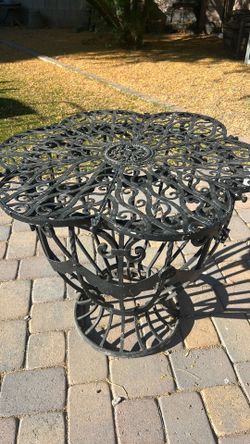 Outdoor iron table