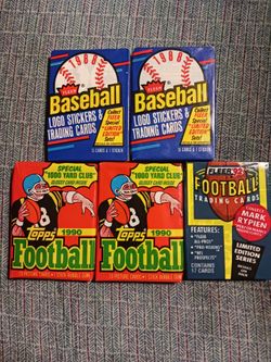 Over thirty years old  factory sealed sports cards.