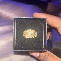 14K Gold Nugget Ring 