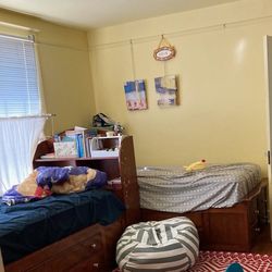 2 twin bookcase beds with 6 Drawers