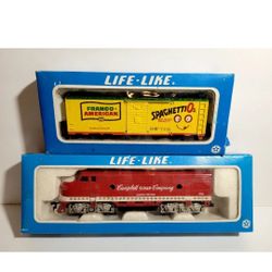 Vintage Life-Like HO Limited Edition Cambell Soup Train And Spaghettio Trains