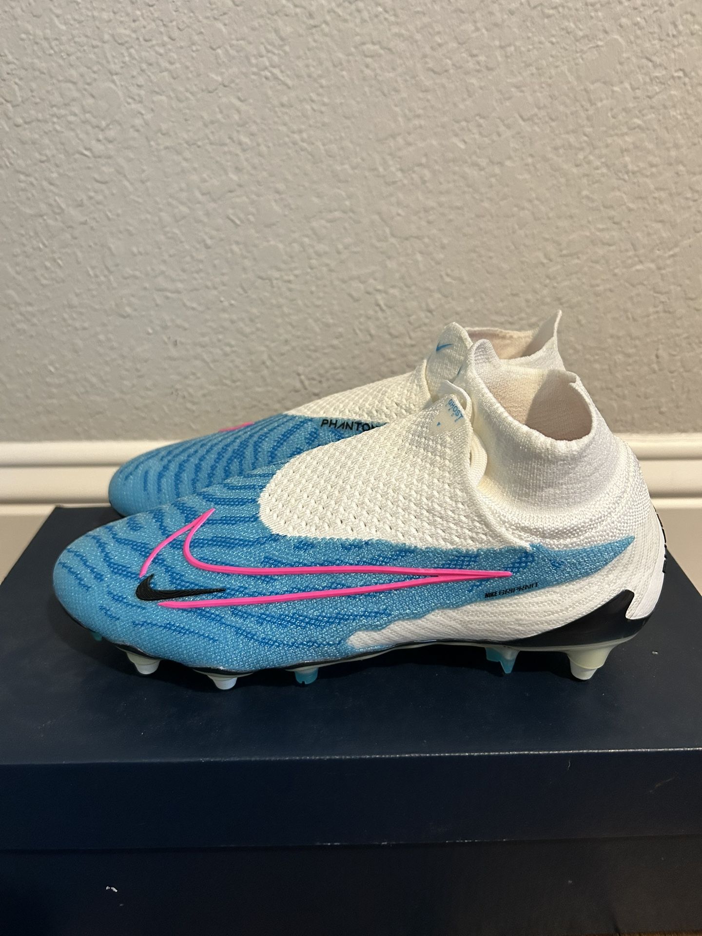 Nike Phantom GX Elite DF SG-PRO AC Baltic Blue Pink Blast FD0260-446 Sz 6.5M/8W