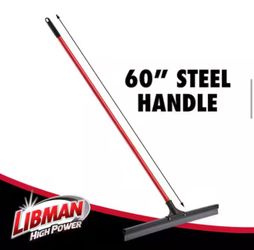Libman 24 in Rubber Floor Squeegee with 60 in Steel Handle - New - Model 515