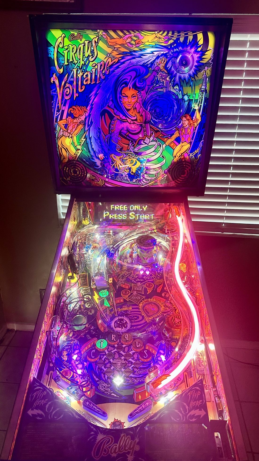 Pinball Machine 1997 Cirqus Voltaire Beautifully Restored💜 (One Of A Kind)