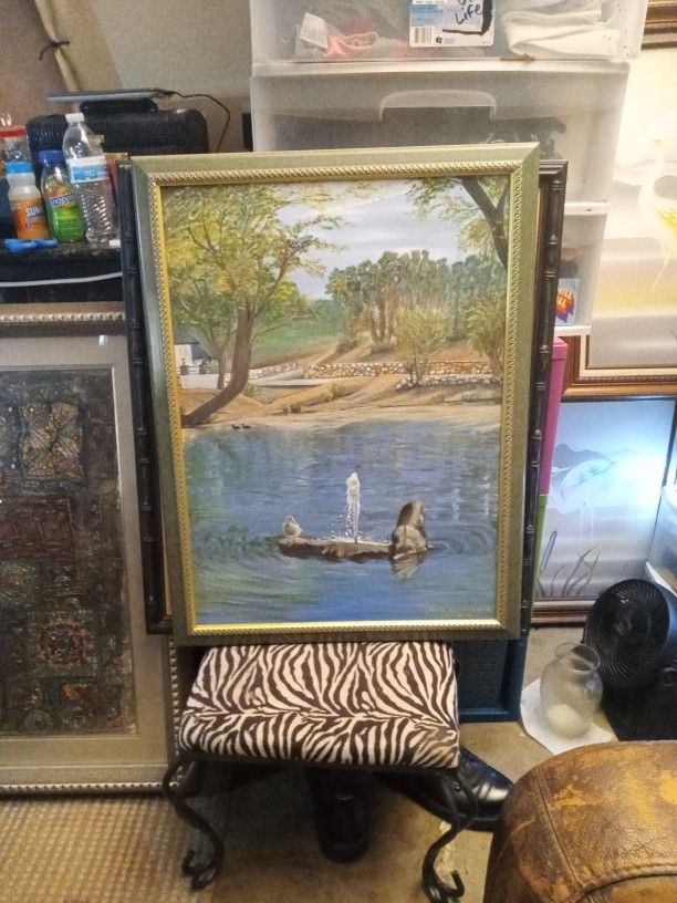 Framed In Signed Oil Painting By Kate Podegracz