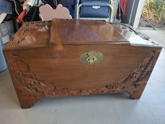 Hand Carved blanket chest