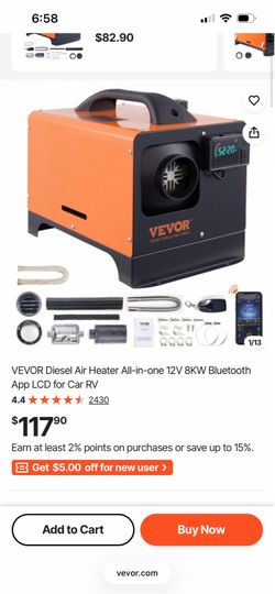 New Vevor Diesel Heater