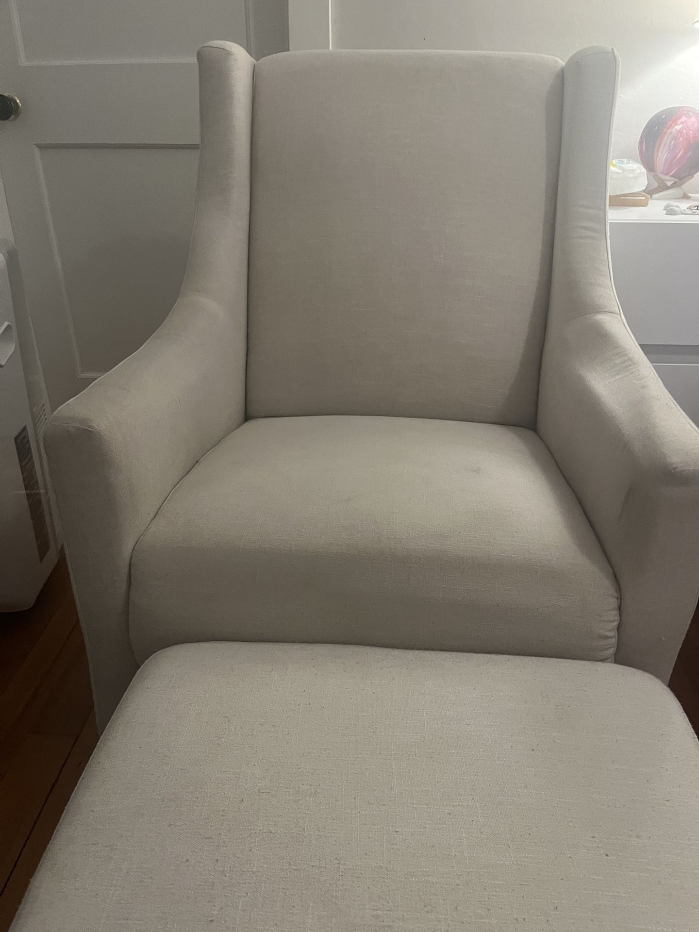 Target Swivel And Rocking Glider With Ottoman