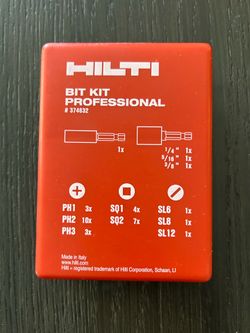 Hilti Bit Kit Professional screwdriver bit set.
